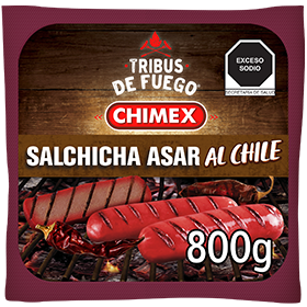 Empaque Salchicha para Asar ¡Al Chile! Chimex