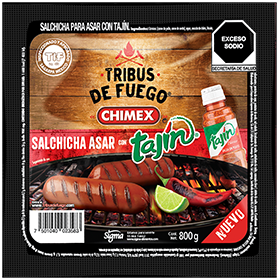 Empaque Salchicha para Asar Tajín Chimex