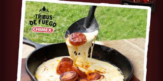 Legados de la tribu - Queso fundido con Chorizo para Asar Tribus de Fuego